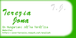 terezia jona business card